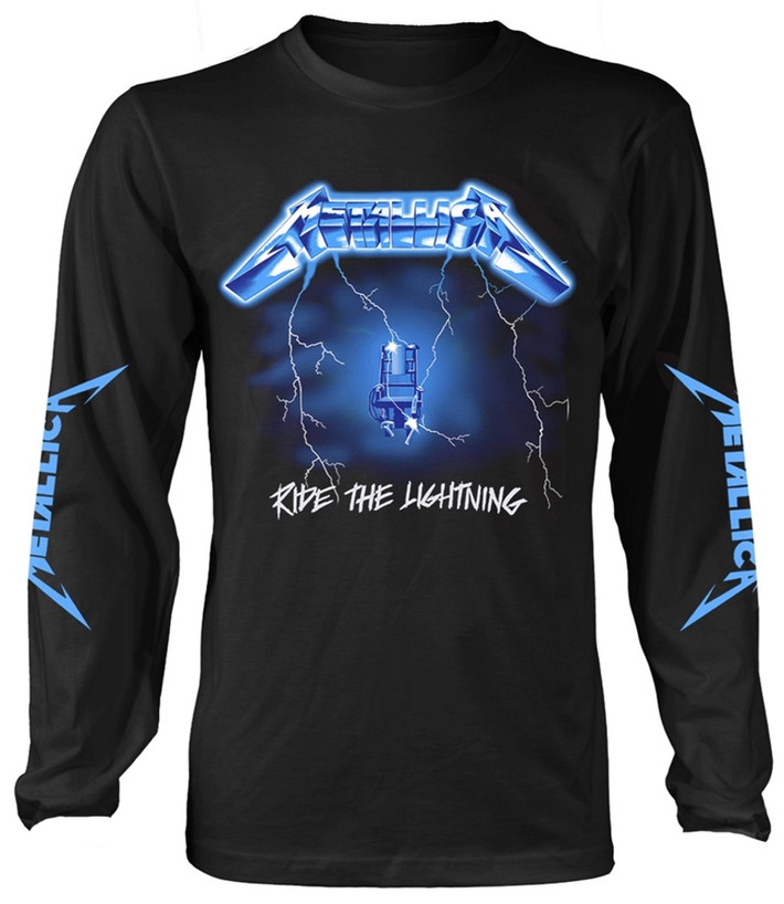 Metallica 'Ride The Lightning' (Black) Long Sleeve Shirt