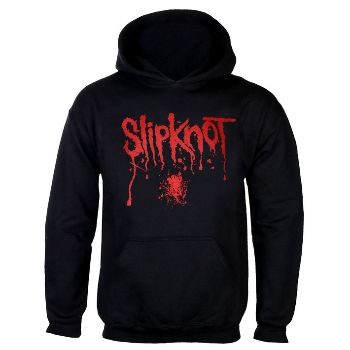 Slipknot 'Splatter' (Black) Pull Over Hoodie Front