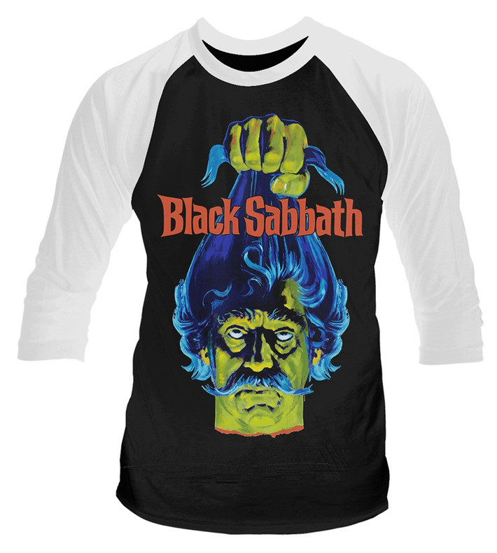 Plan 9 - Black Sabbath "Head" 3/4 Length Sleeve Raglan Baseball Shirt