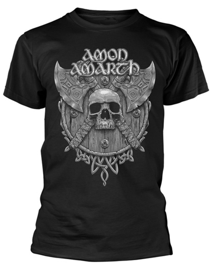 Amon Amarth 'Grey Skull' (Black) T-Shirt