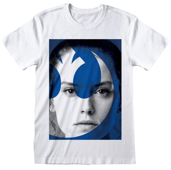 Star Wars IX 'Rey Portrait' (White) T-Shirt