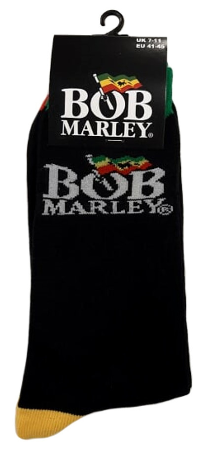 Bob Marley 'Logo' (Black) Socks (One Size = UK 7-11)