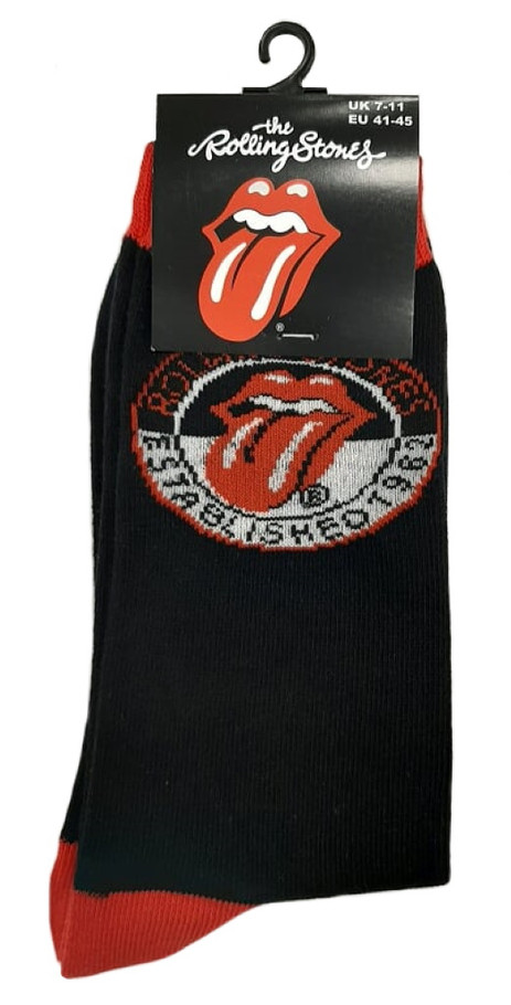 The Rolling Stones 'Established' (Black) Socks (One Size = UK 7-11)