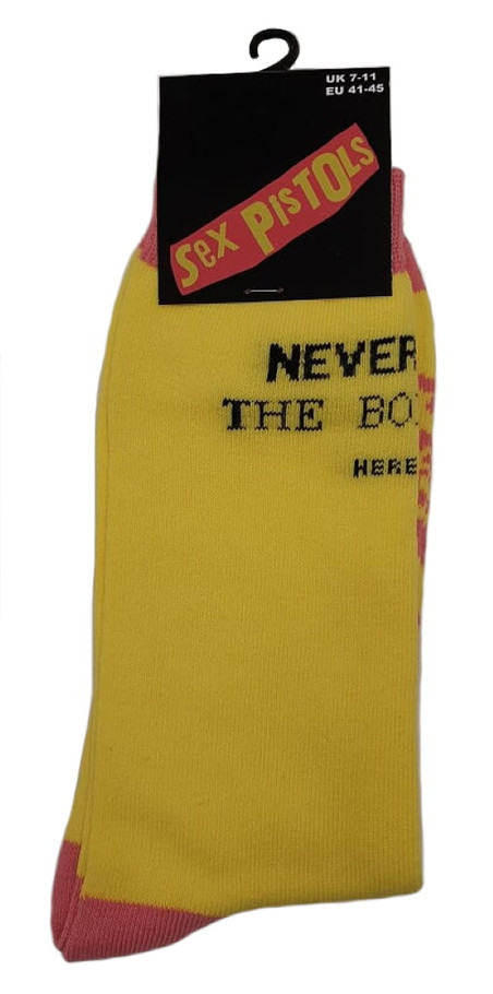 Sex Pistols 'Never Mind the Bollocks' (Yellow) Socks (One Size = UK 7-11)