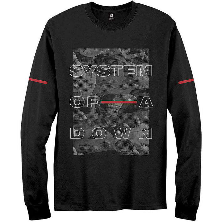 System Of A Down 'Eye Collage' (Black) Long Sleeve Shirt