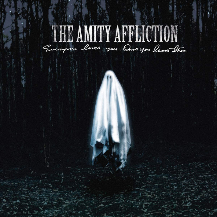 The Amity Affliction 'Everyone Loves You...Once You Leave Them' LP Clear Black Grey Stripe Vinyl