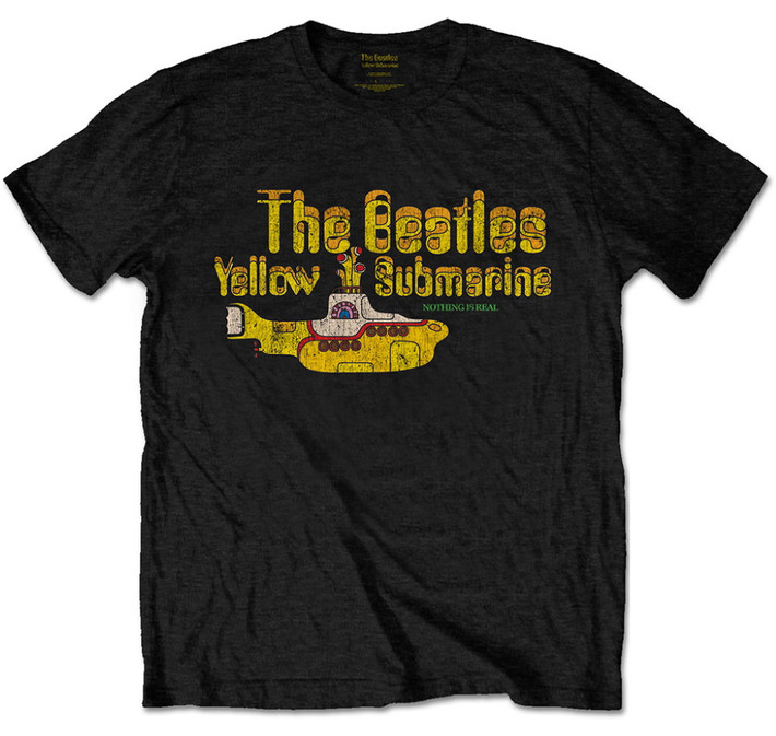 The Beatles 'Nothing Is Real' (Packaged Black) Kids T-Shirt