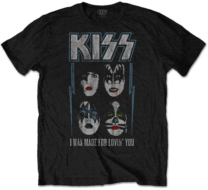 Kiss 'Made For Lovin You' (Black) Kids T-Shirt