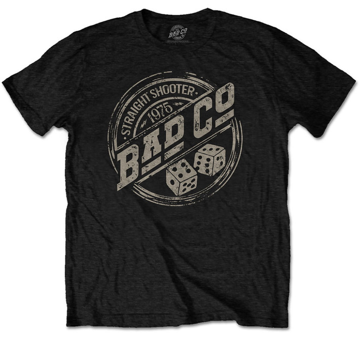 Bad Company 'Straight Shooter Roundel' (Black) T-Shirt