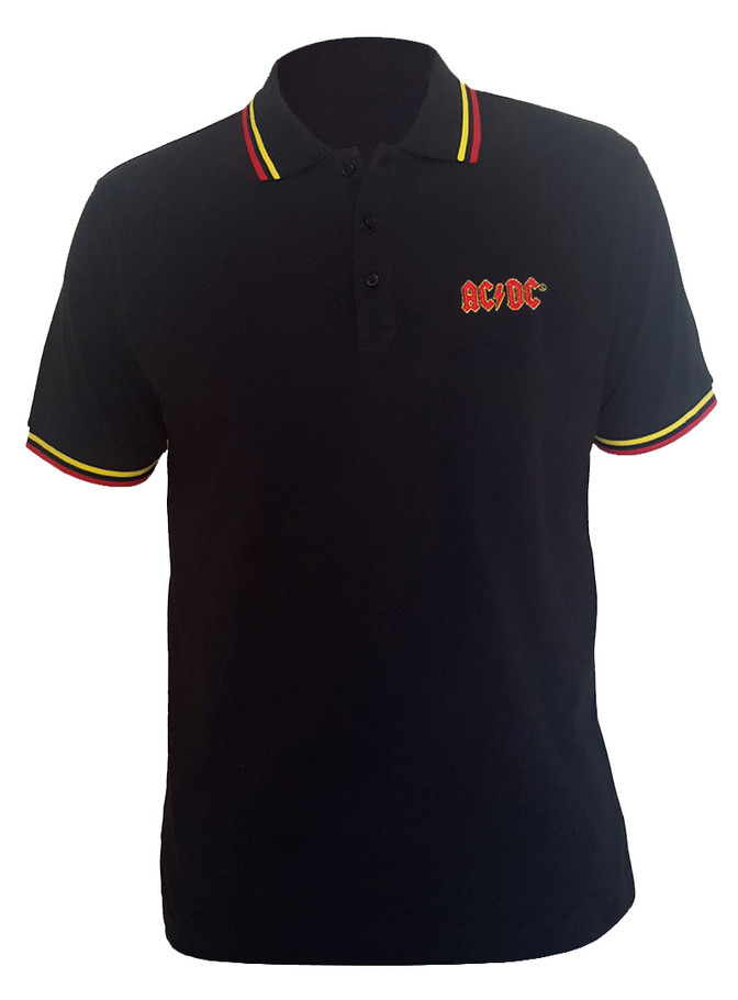 AC/DC 'Classic Logo' (Black) Polo Shirt