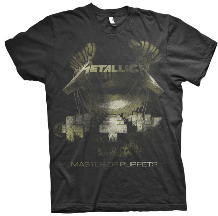 Metallica 'Master Of Puppets Distressed' (Black) T-Shirt