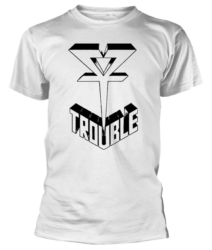 Trouble 'Symbol & Logo' (White) T-Shirt