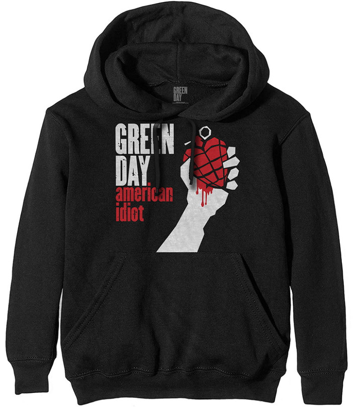 Green Day 'American Idiot' (Black) Pull Over Hoodie