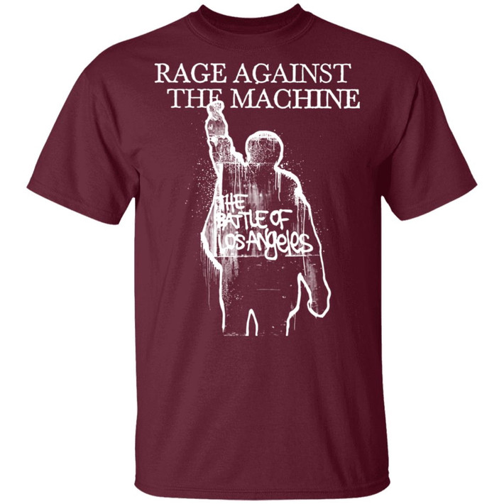 Rage Against The Machine 'BOLA Album Cover' (Maroon) T-Shirt
