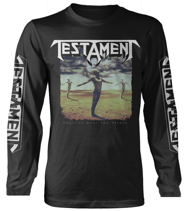 Testament 'Practice What You Preach' (Black) Long Sleeve Shirt
