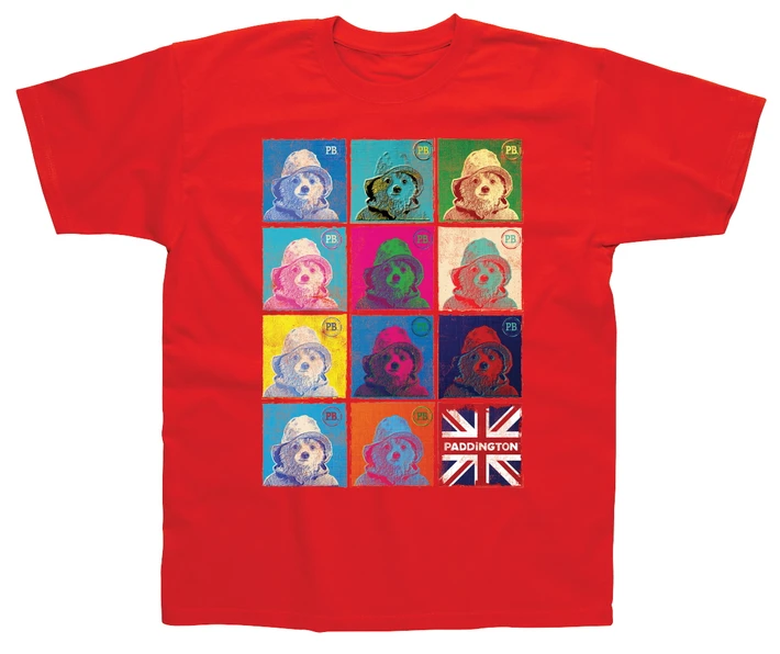 Paddington 'Squares' (Red) Kids T-Shirt
