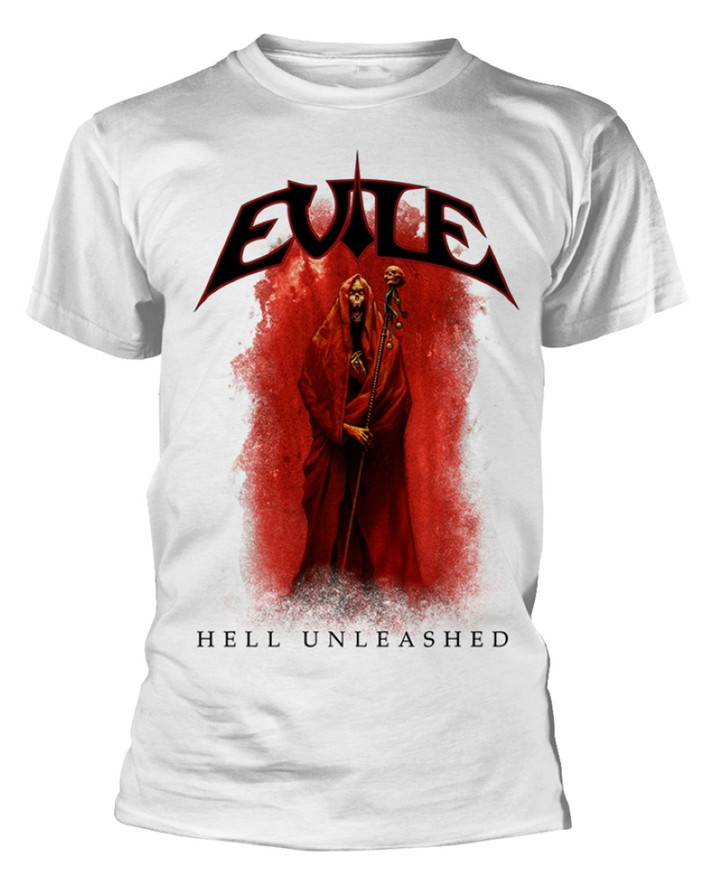 Evile 'Hell Unleashed' (White) T-Shirt