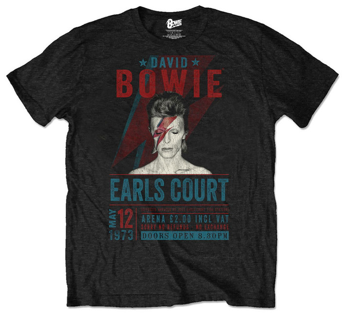 David Bowie 'Earls Court '73' (Black) Eco T-Shirt