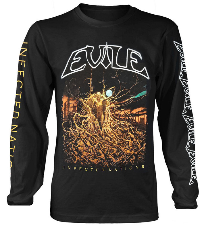 Evile 'Infected Nations' (Black) Long Sleeve Shirt