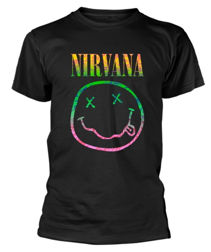 Nirvana 'Sorbet Ray Smile' (Black) T-Shirt