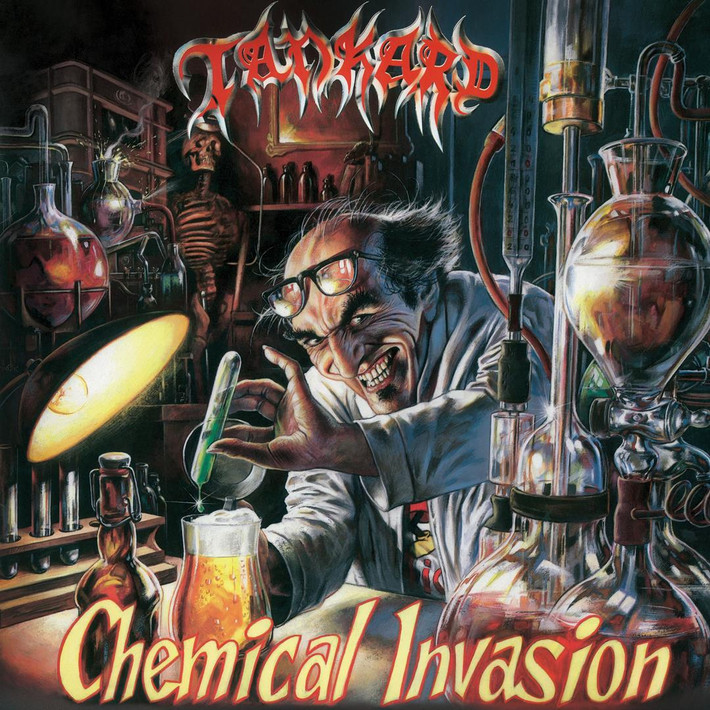 Tankard 'Chemical Invasion' LP Green Yellow Swirl Vinyl