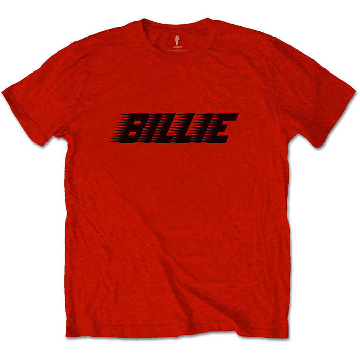 Billie Eilish 'Racer Logo & Blohsh' (Red) T-Shirt