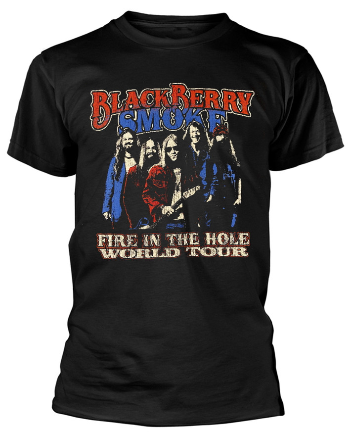 Blackberry Smoke 'Fire In The Hole Tour' (Black) T-Shirt