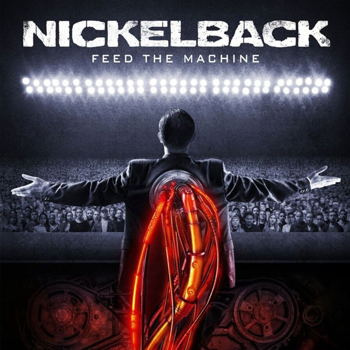 Nickelback 'Feed The Machine' LP Red & Black Marble Vinyl