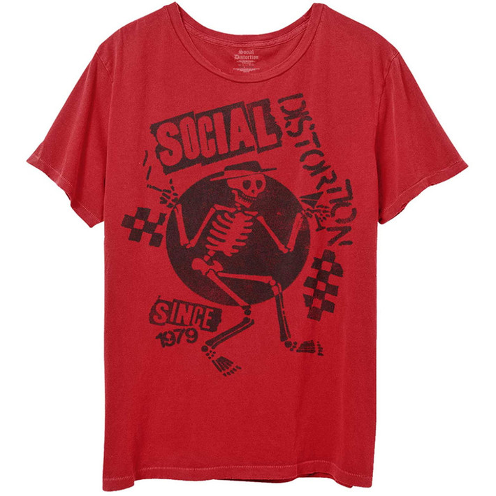 Social Distortion 'Speakeasy Checkerboard' (Red) T-Shirt