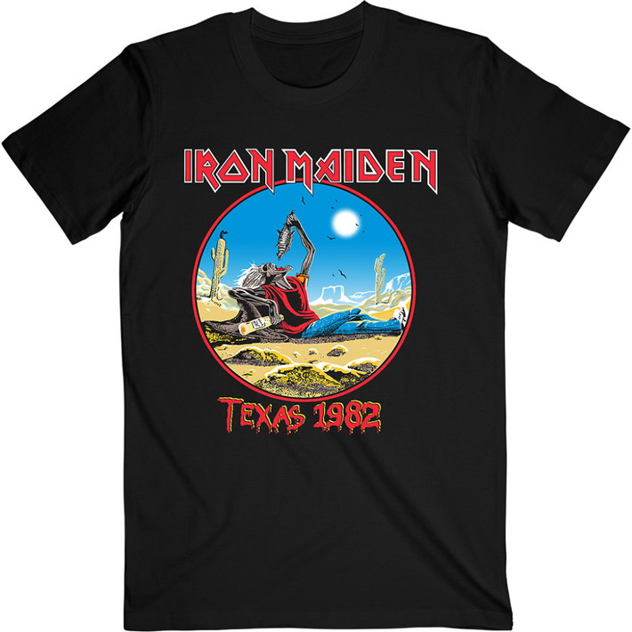 Iron Maiden 'The Beast Tames Texas' (Black) T-Shirt