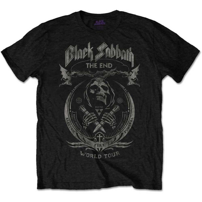 Black Sabbath 'The End Mushroom Cloud' (Black) T-Shirt