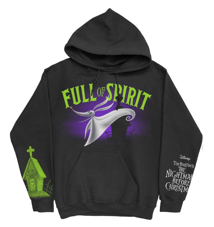The Nightmare Before Christmas 'Full Of Spirit' (Black) Pullover Hoodie