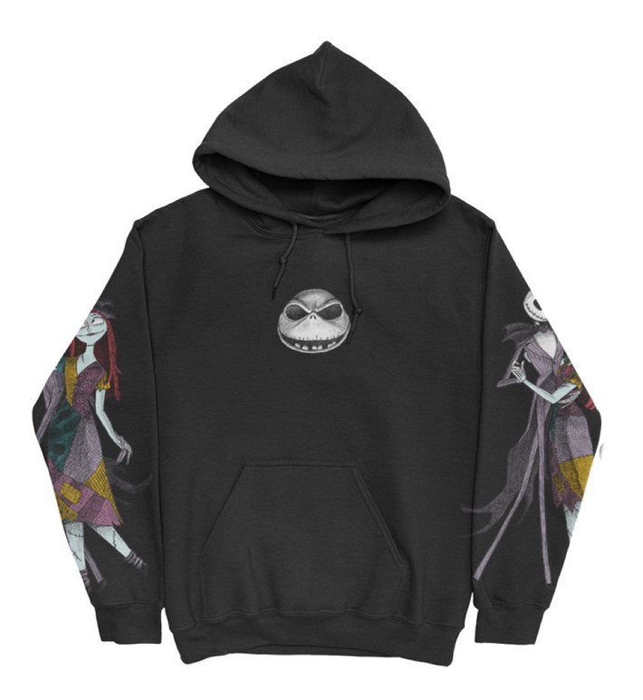 The Nightmare Before Christmas 'Jack & Sally Dancing' (Black) Pullover Hoodie