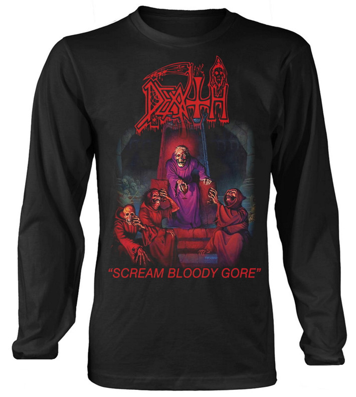 Death 'Scream Bloody Gore' (Black) Long Sleeve Shirt