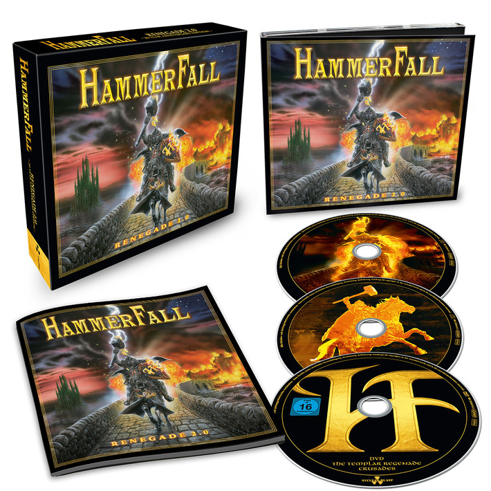 PRE-ORDER - Hammerfall 'Renegade 2.0 (20 Year Anniversay Edition) 2CD/DVD Box Set - RELEASE DATE 12th November 2021