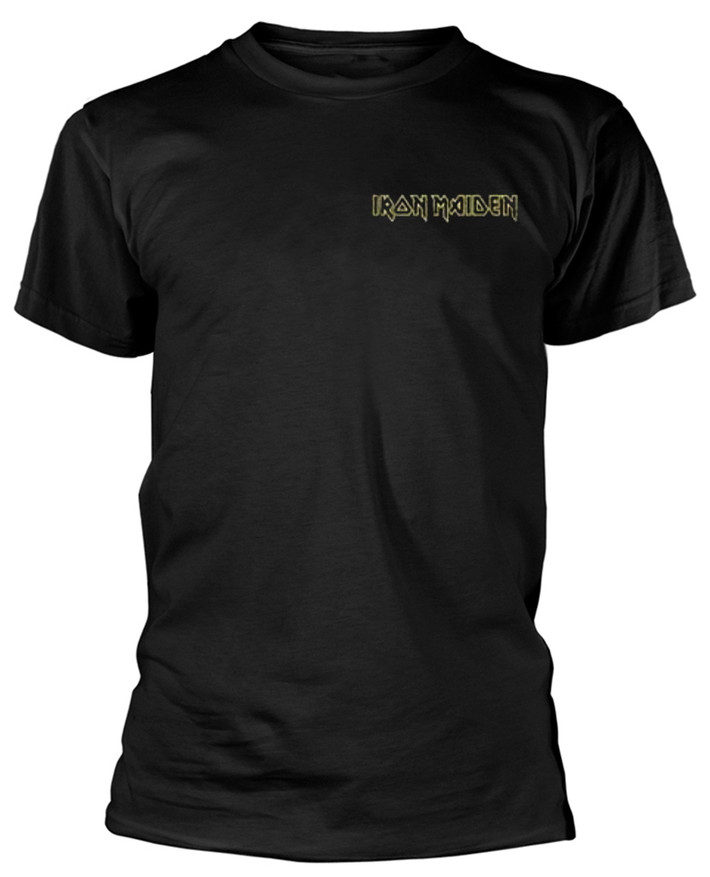Iron Maiden 'Powerslave Head & Logo' (Black) T-Shirt