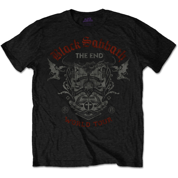 Black Sabbath 'The End Reading Skull' (Black) T-Shirt
