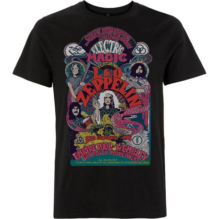 Led Zeppelin 'Full Colour Electric Magic' (Black) T-Shirt