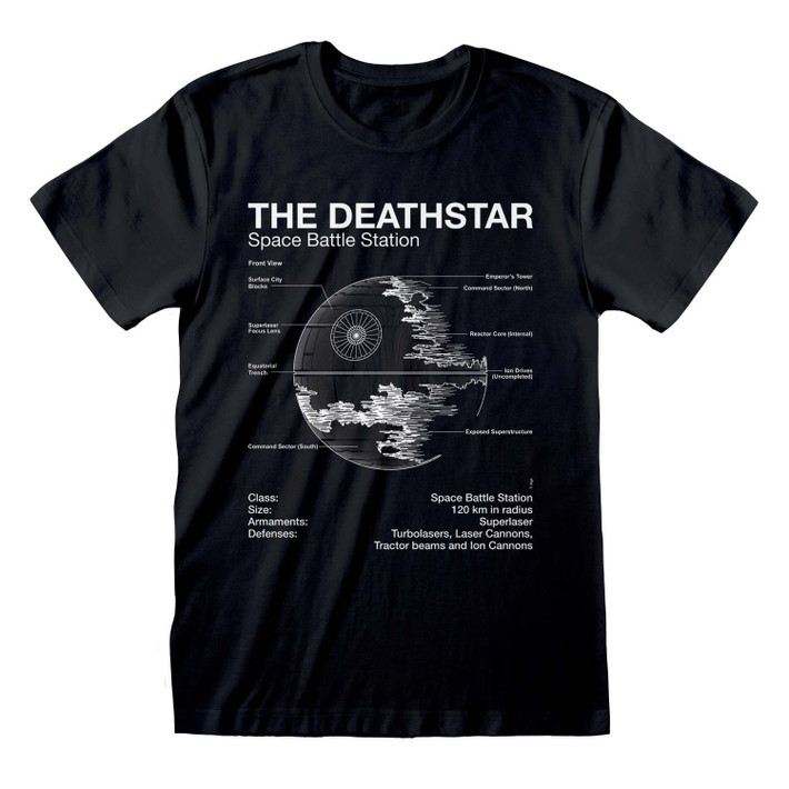 Star Wars 'Death Star Sketch' (Black) T-Shirt
