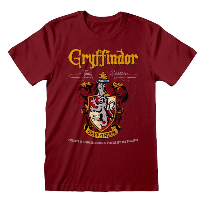 Harry Potter 'Gryffindor Red Crest' (Maroon) T-Shirt