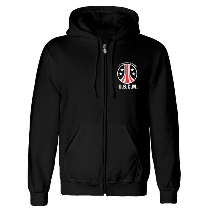 Aliens 'Bug Stomper' (Black) Zip Up Hoodie