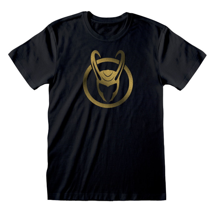 Marvel Loki 'Icon Gold Link' (Black) T-Shirt