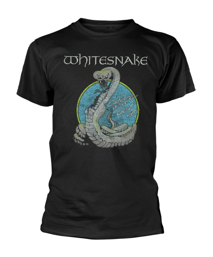 Whitesnake 'Circle Snake' (Black) T-Shirt