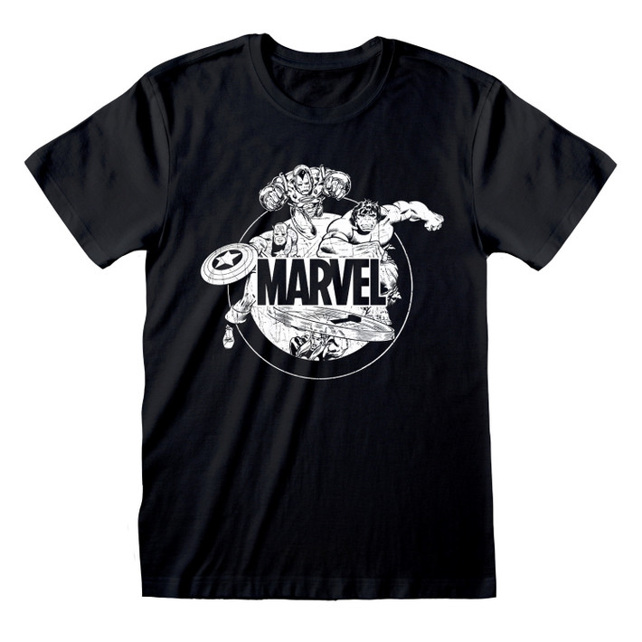 Marvel Comics 'Comic Character' (Black) T-Shirt