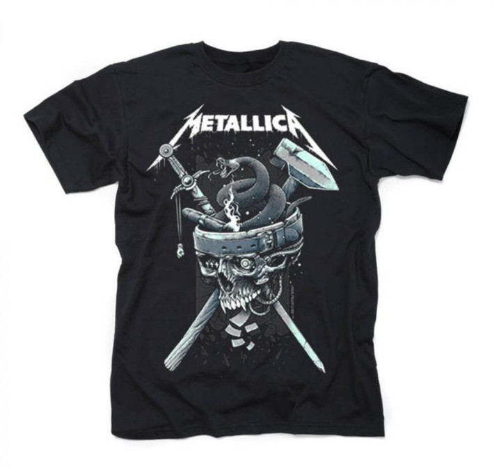 Metallica 'History White Logo' (Black) T-Shirt