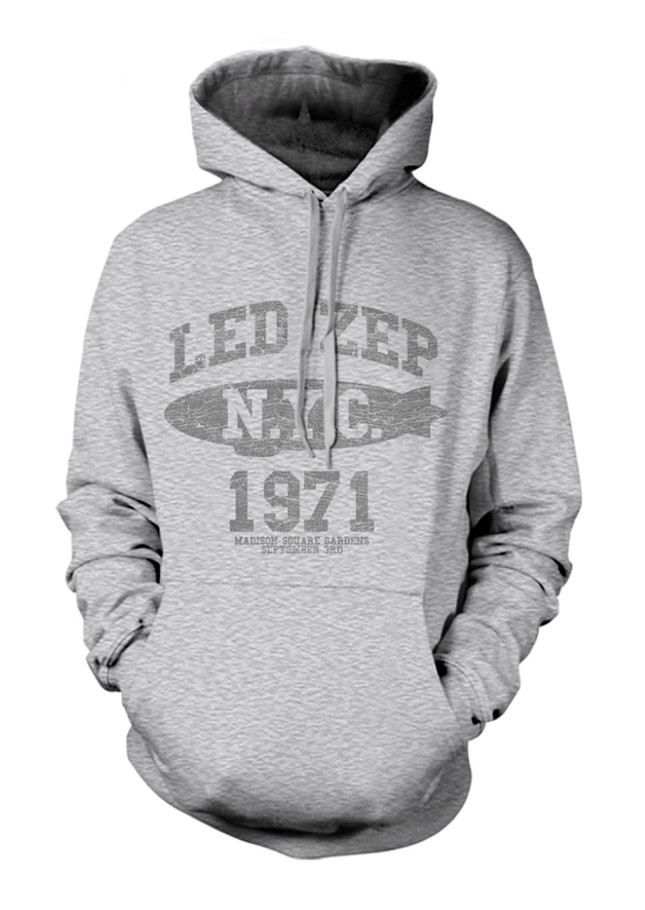 Led Zeppelin 'LZ College' (Grey) Pull Over Hoodie