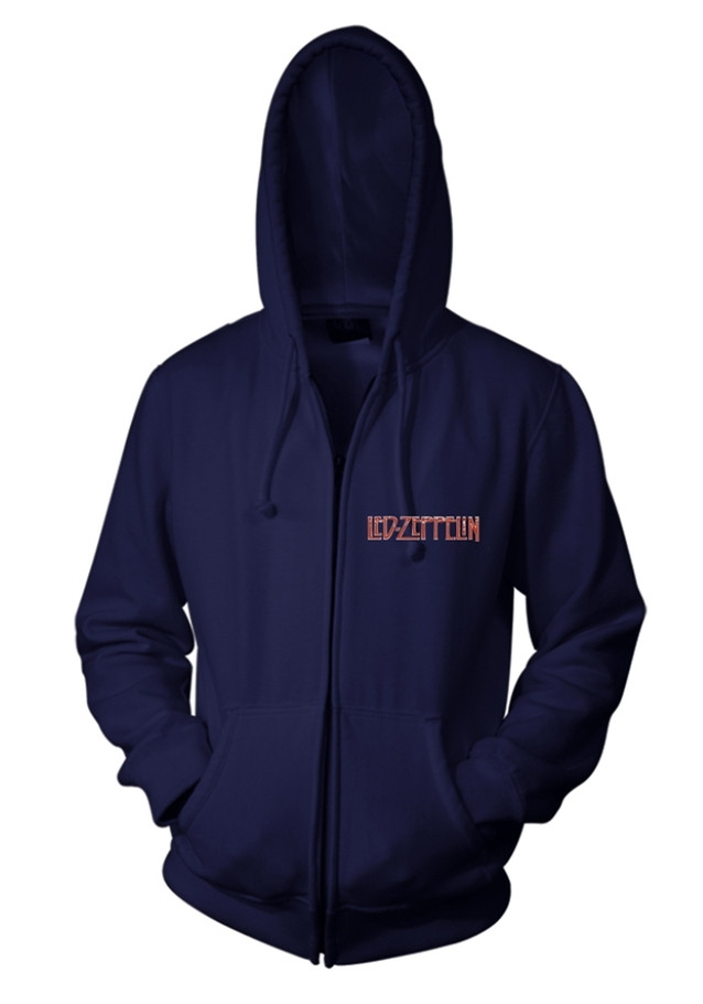 Led Zeppelin 'Photo' (Blue) Zip Up Hoodie