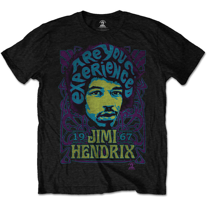 Jimi Hendrix 'Experienced Portrait' (Black) T-Shirt