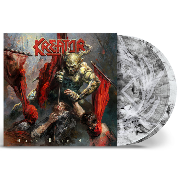 Kreator 'Hate Uber Alles' 2LP Trifold White/Black Marbled Vinyl