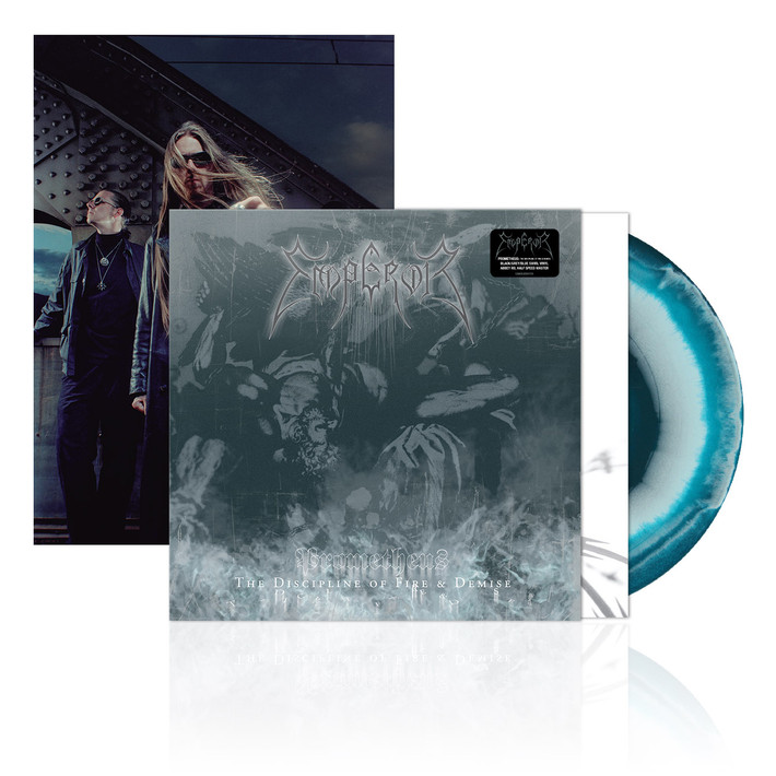 Emperor 'Prometheus: Discipline of Fire & Demise' LP 140g Black Grey Blue Swirl Vinyl